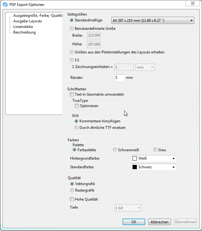 Übersetzung und Druck > Speichern unter PDF