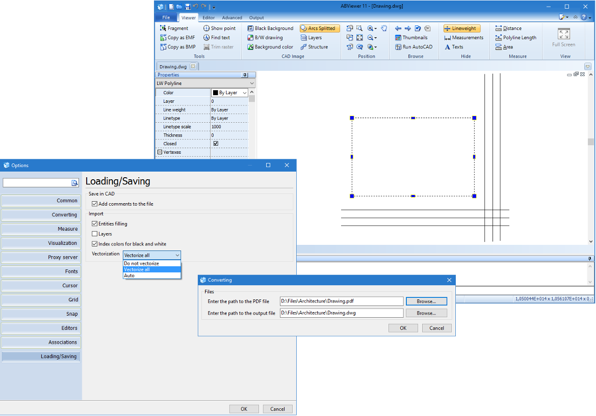 cadtools pdf to dwg